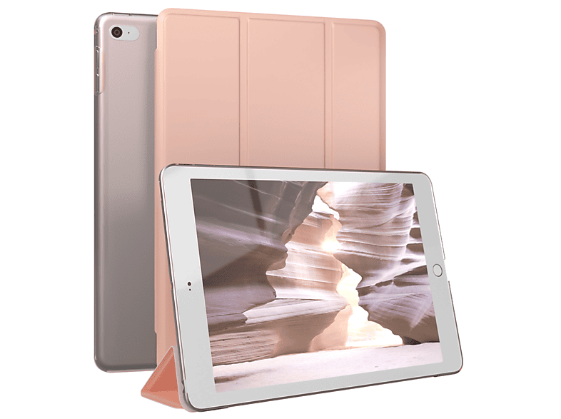 EAZY CASE Smart Case für Apple iPad Mini 4. / 5. Generation Tablethülle Bookcover für Apple Kunstleder, Rosé Gold
