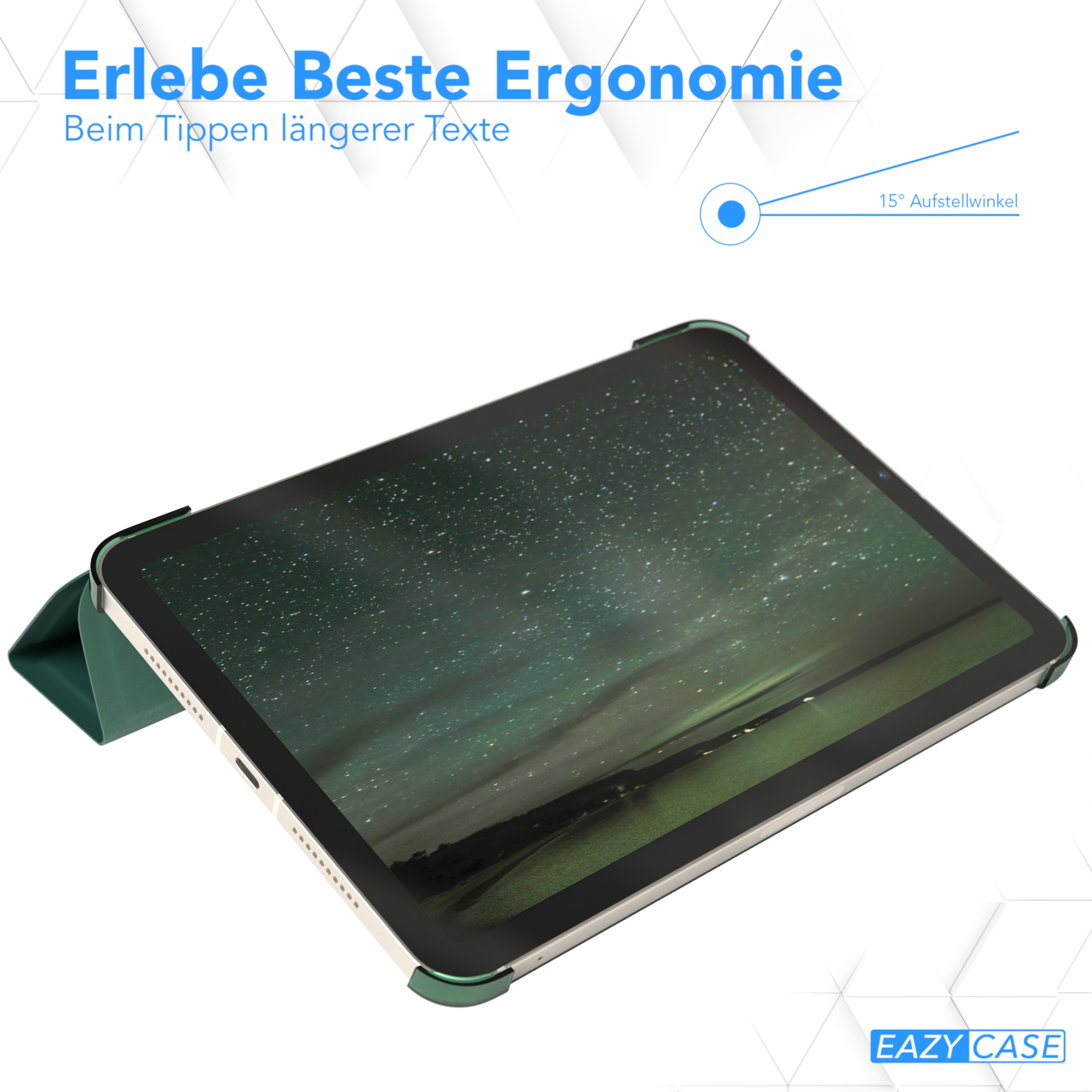 iPad EAZY Dunkelgrün für 2021 Case für Tablethülle Kunstleder, Mini 6. Bookcover Apple CASE Smart Apple Generation
