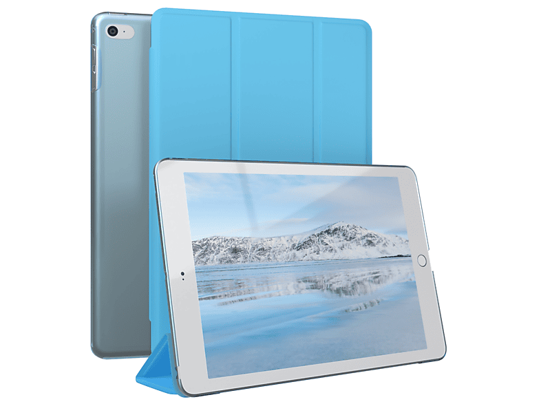 EAZY CASE Smart Case für Apple iPad Mini 4. / 5. Generation Tablethülle Bookcover für Apple Kunstleder, Hellblau