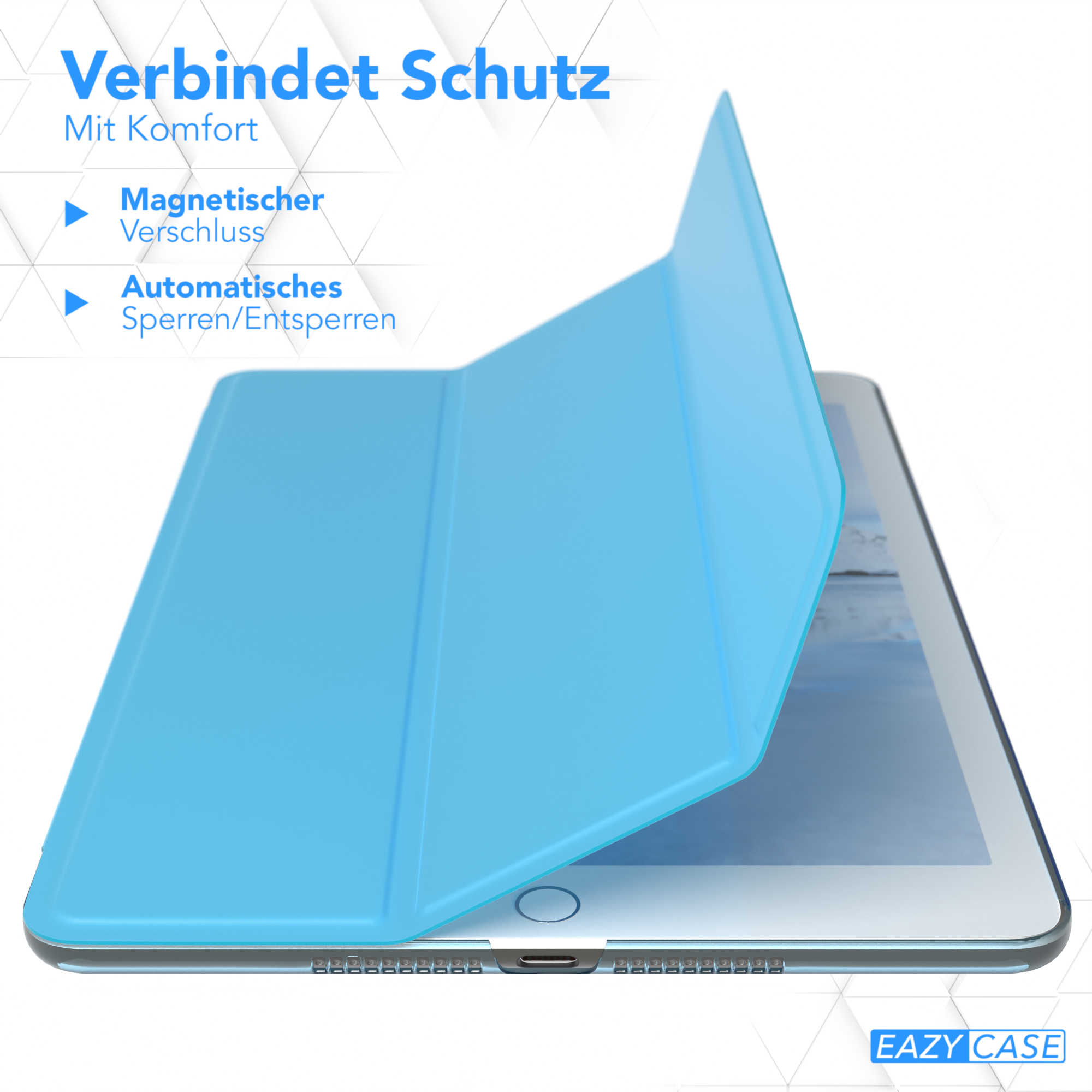 EAZY CASE Smart Case Generation Hellblau Apple Tablethülle / Kunstleder, Mini 4. Bookcover für 5. für Apple iPad