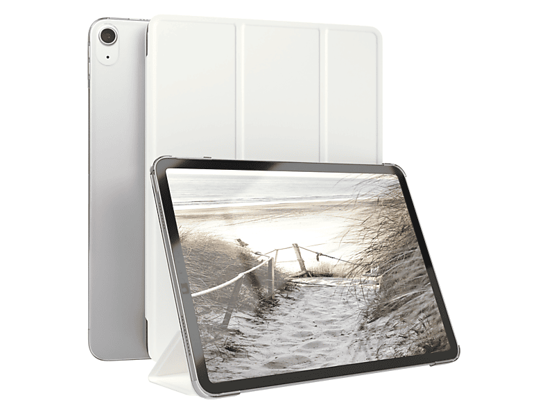 EAZY CASE Kunstleder, iPad 2022 / Apple Smart Tablethülle 4 für Case Apple 2020 Weiß Air 5 Air Bookcover für