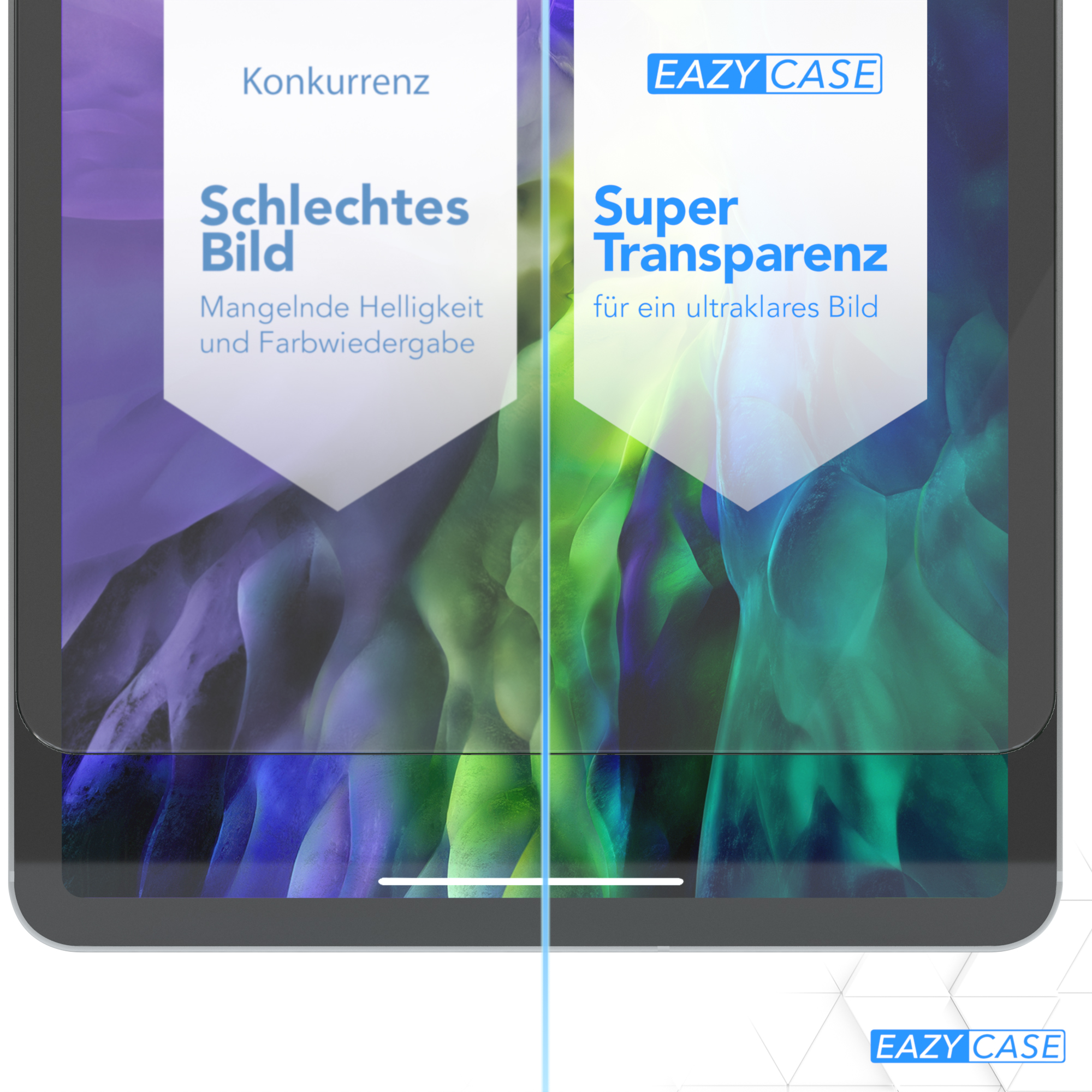 EAZY CASE Apple iPad Displayschutzglas(für Schutzfolie Glasfolie Pro 11\