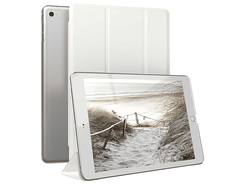 EAZY CASE Smart Case für Apple iPad Mini 4. / 5. Generation Tablethülle Bookcover für Apple Kunstleder, Weiß