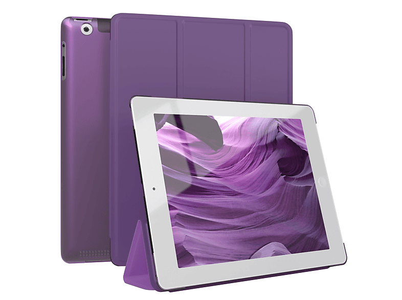 EAZY CASE Smart Case Bookcover / für Tablethülle Lila Apple Generation / Kunstleder, 2. 4. iPad Apple 3. für