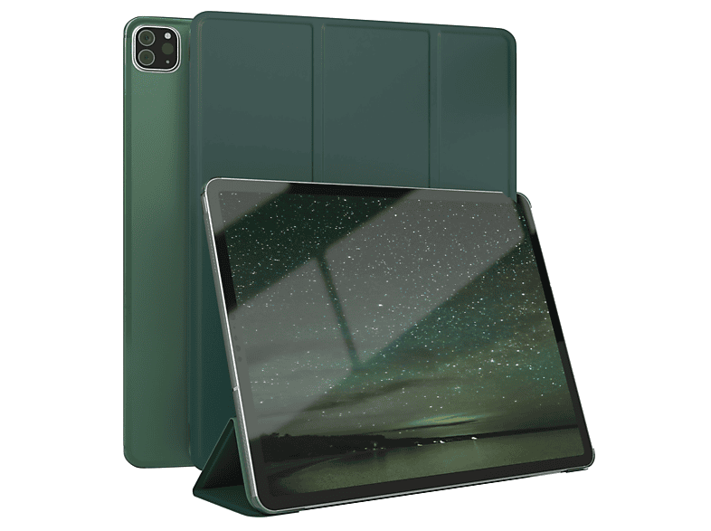 EAZY CASE Smart Case Pro Bookcover 4./ Dunkelgrün für 5./ 3./ 6. für Apple iPad Tablethülle Kunstleder, Gen. 12,9