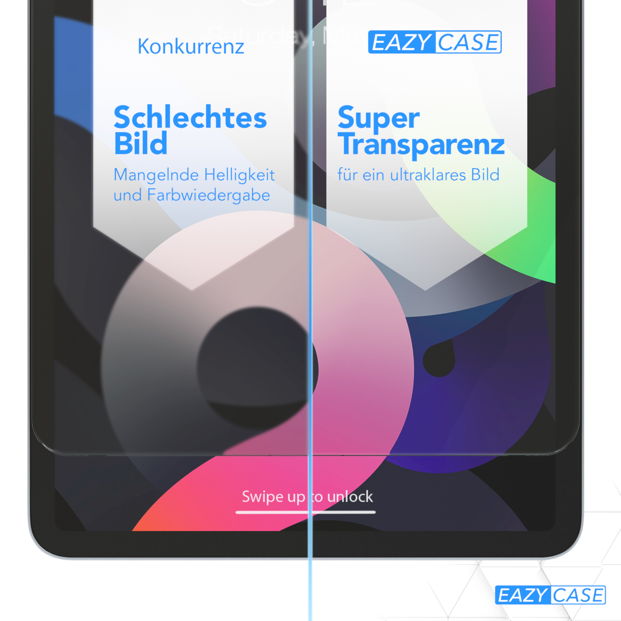 2022) 4 CASE Display Glasfolie Air für / Schutzfolie Apple Displayschutzglas(für 2020 Air 5 EAZY iPad