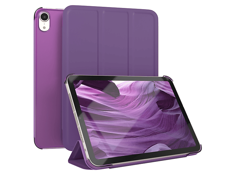 EAZY CASE Smart Case Tablethülle Generation Mini Lila für iPad für Kunstleder, Apple 2021 Apple 6. Bookcover