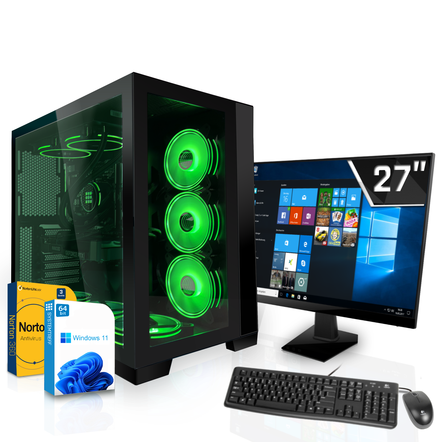 SYSTEMTREFF Gaming Komplett Intel RAM, GB mSSD, GB Komplett 32 GDDR6, i9-13900KF i9-13900KF, RX 16GB Radeon 16 GB Core mit AMD XT 1000 PC 6950 Prozessor