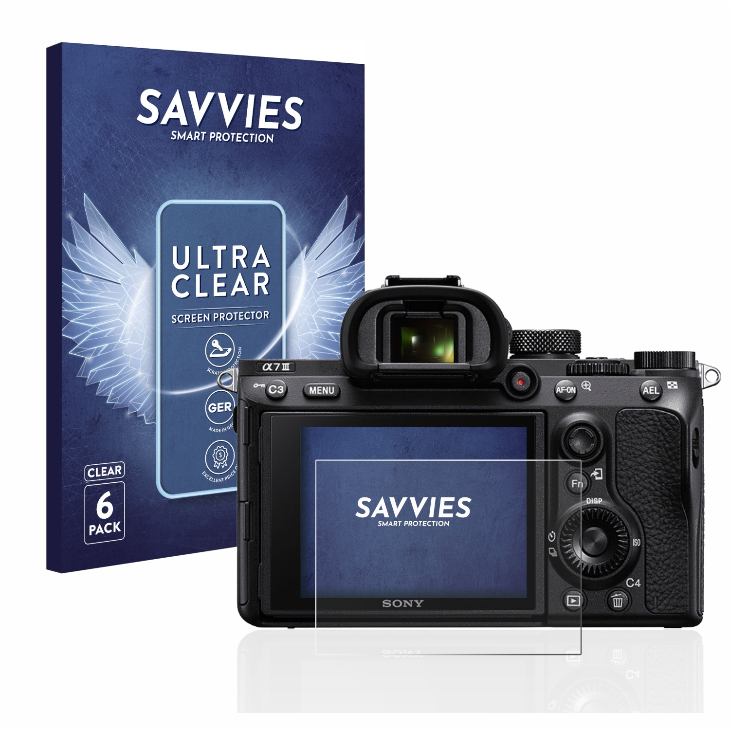 SAVVIES 6x Sony 7 III) klare Schutzfolie(für Alpha