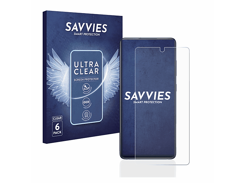SAVVIES 6x klare Schutzfolie(für Samsung Galaxy S20 FE)