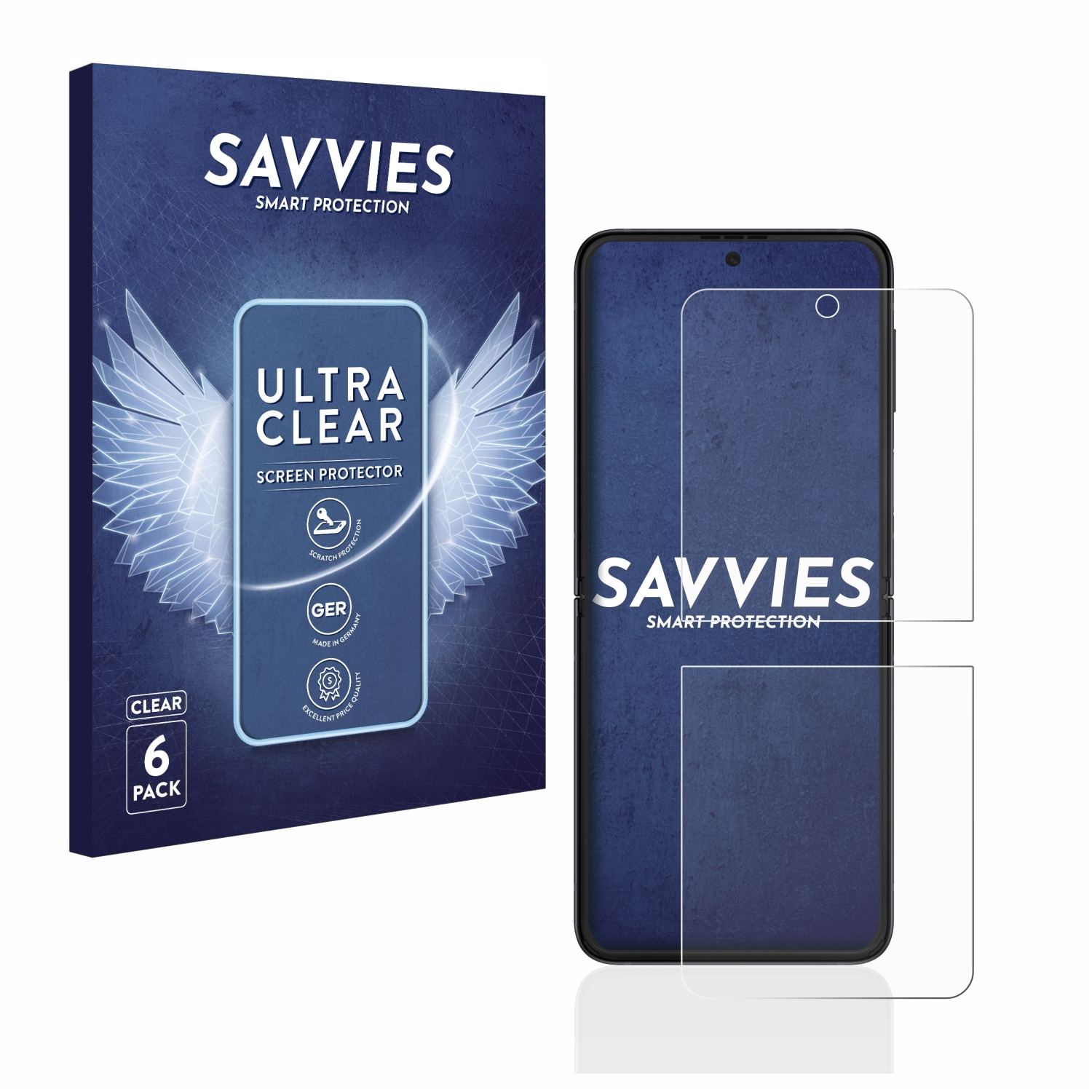 SAVVIES Samsung Galaxy 6x 5G) Schutzfolie(für klare 3 Flip Z