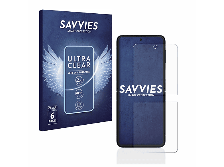 SAVVIES Samsung Galaxy 6x 5G) Schutzfolie(für klare 3 Flip Z