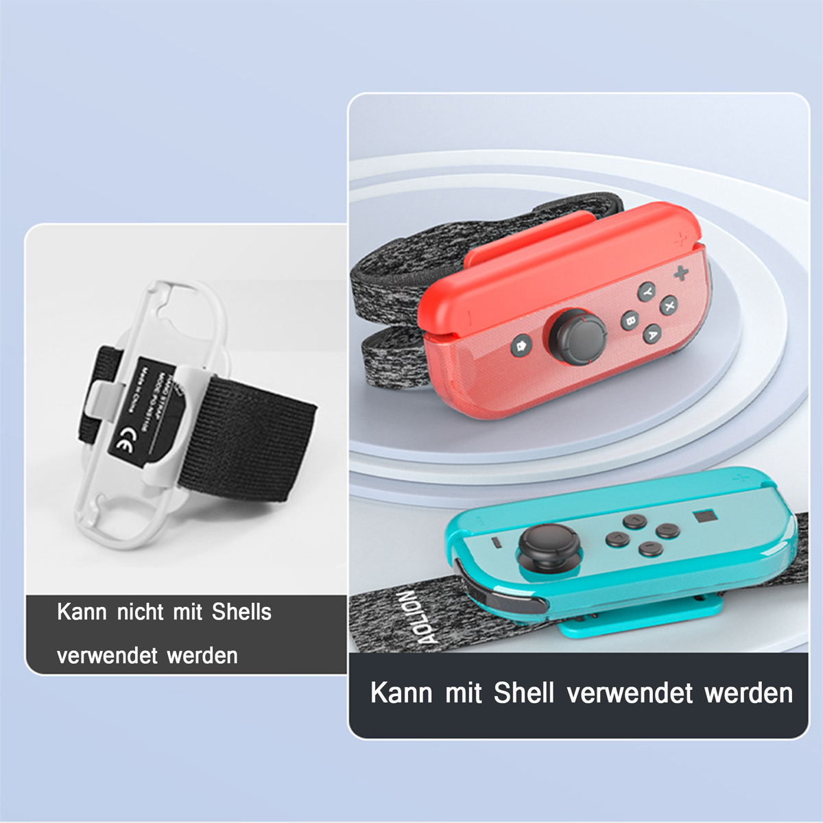 TADOW Handgelenkriemen, Gamepad-Tanzarmband, für Konsolenzubehör, Switch-Gamepads, weiß