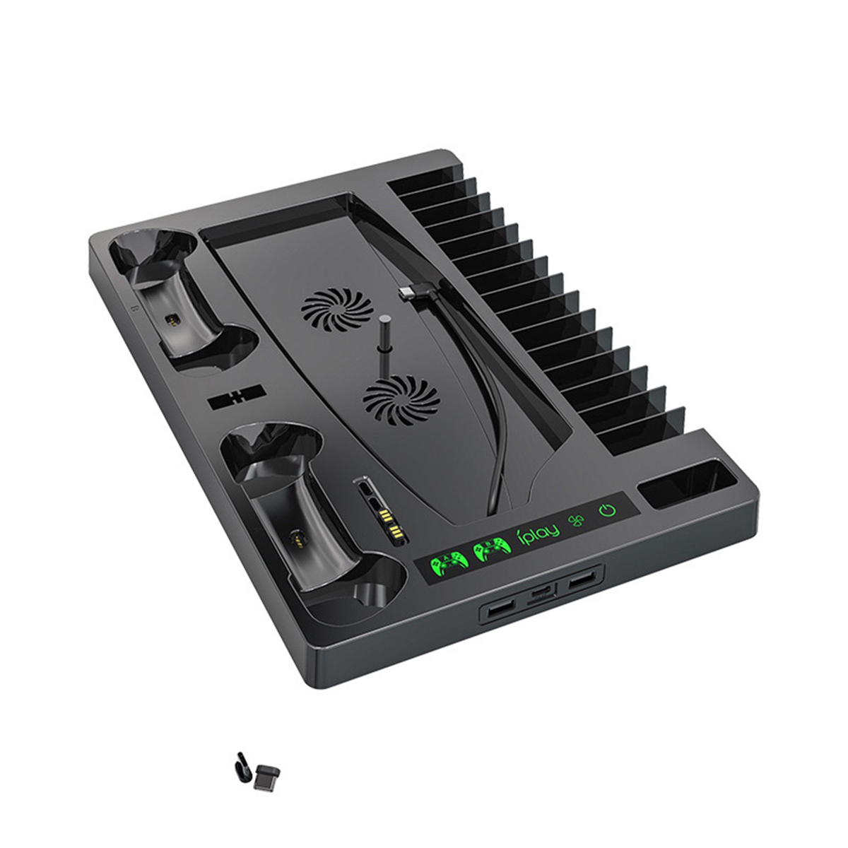 5, PlayStation Kühlgebläse Zubehör Vertikalständer mit schwarz Konsolenzubehör, Lagerregale, RESPIEL
