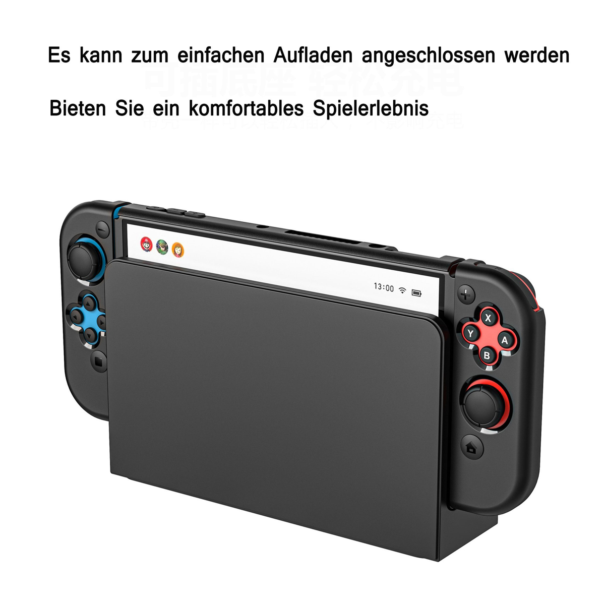Schutz, RESPIEL Konsolenzubehör, für Gamepad-Shell Geteilte schwarz Nintendo-Controller, Schutzhülle Switch Voller OLED,