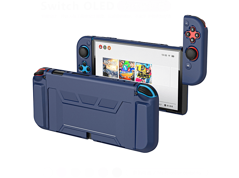 Gamepad-Shell OLED, Voller für RESPIEL Mitternachtsblau Schutz, Konsolenzubehör, Switch Geteilte Schutzhülle Nintendo-Controller,