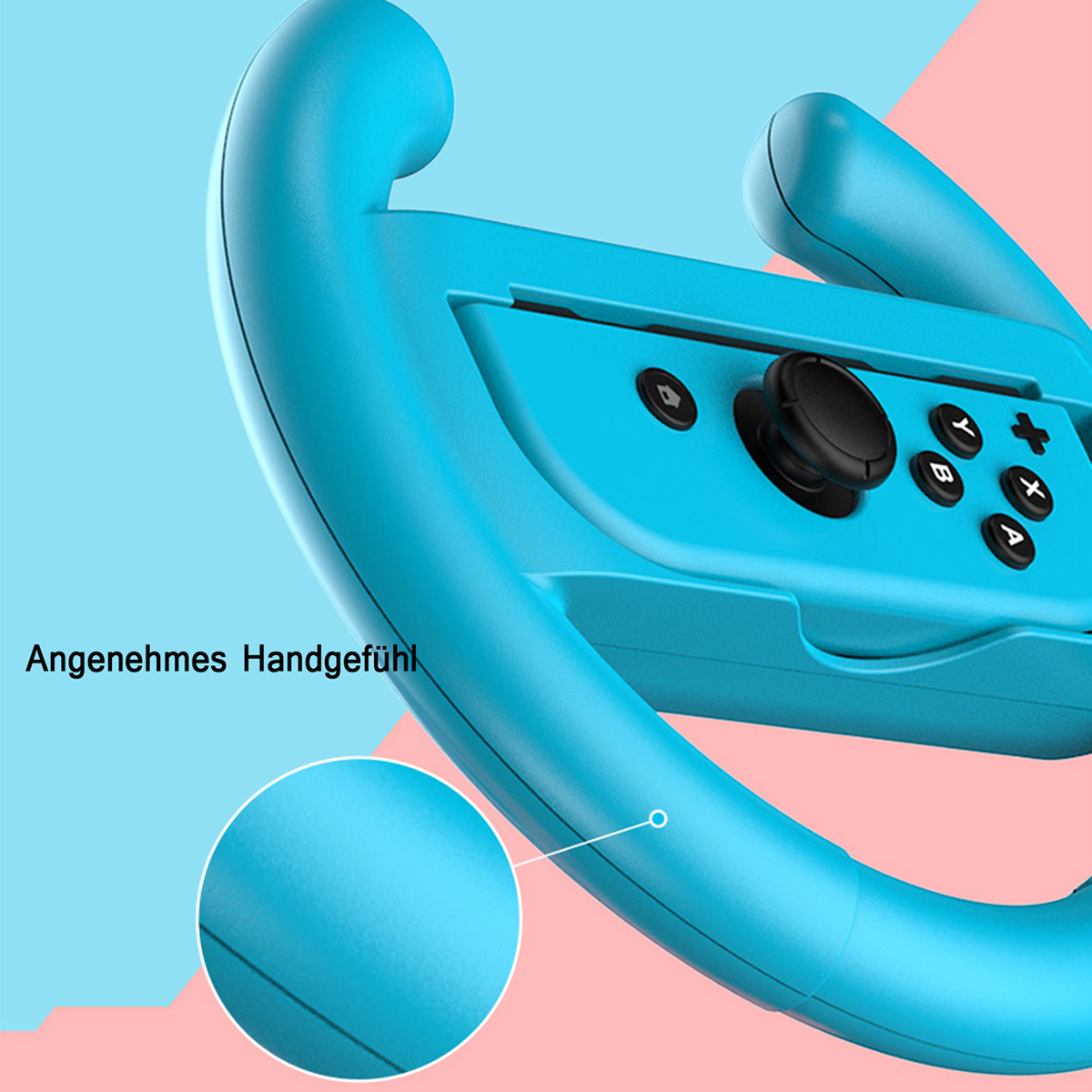 Rötlich-blau TADOW Zubehör Spiel,Joy-Con-Griff Nintendo, Konsolenzubehör, Gamepad-Lenkrad, für
