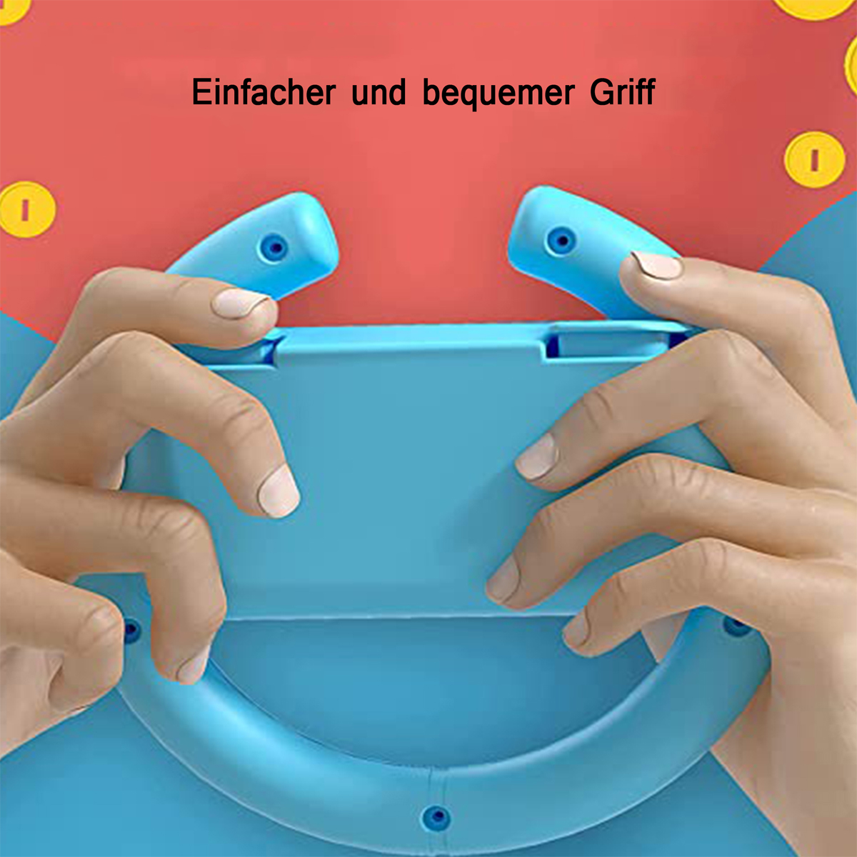 TADOW Gamepad-Lenkrad, für Spiel,Joy-Con-Griff Zubehör Konsolenzubehör, Rötlich-blau Nintendo