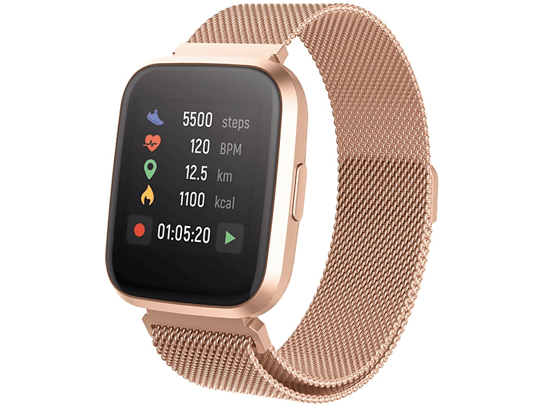 FOREVER SW-310 Smartwatch Silikon, Rosegold