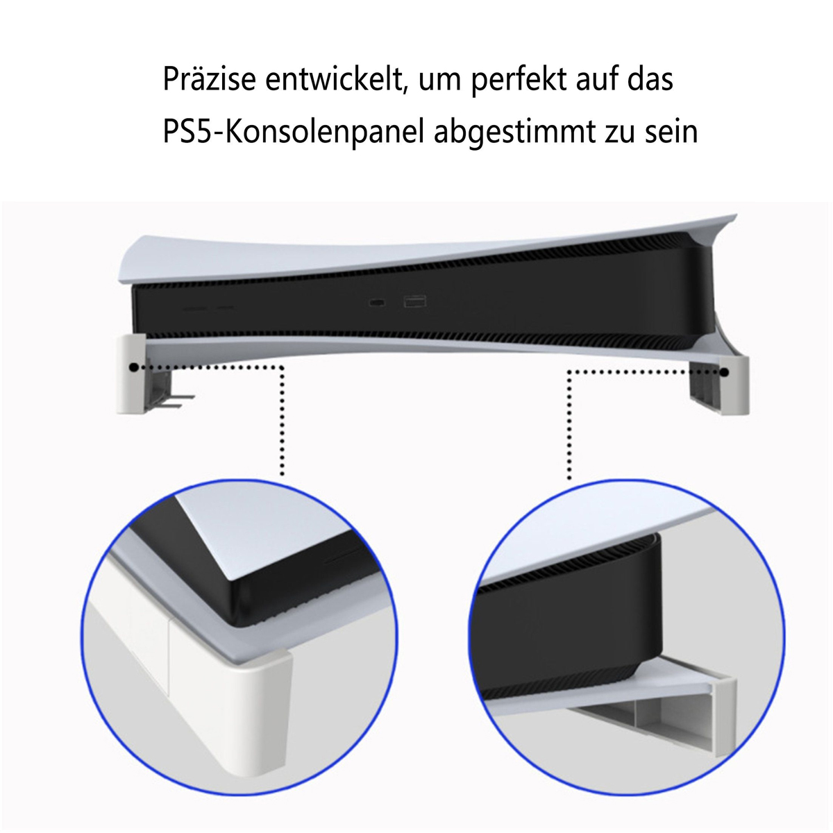 TADOW Horizontale Ständer, tragbarer PlayStation weiß Zubehör PS5 5, Halterung, Konsolenzubehör, für