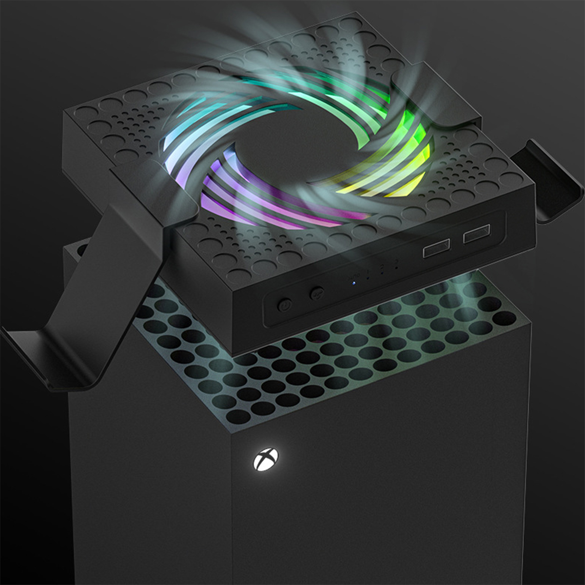 2 Konsolenzubehör, Lüfter, Kühlung Laterne Staub Serie x USB-Anschlüsse, XSX, TADOW RGB, für Xbox