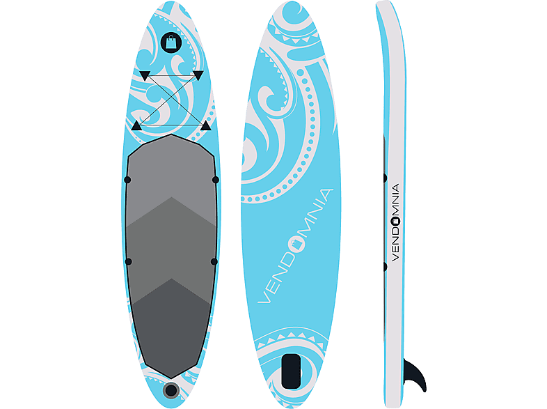 VENDOMNIA Paddle SUP Board, Weiss-Blau (Tribal)