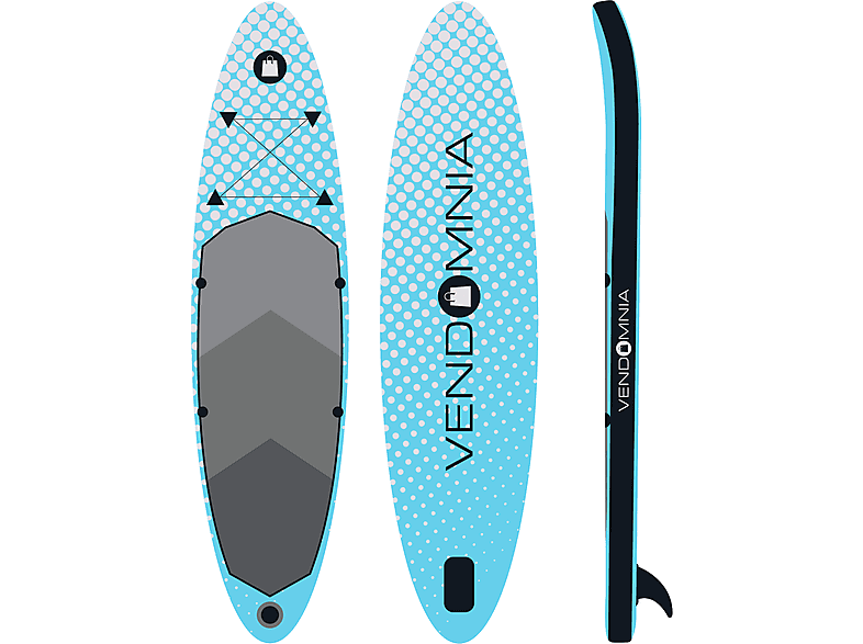 VENDOMNIA Paddle Surf Board SUP Board, Weiss-Blau (Punktmuster)