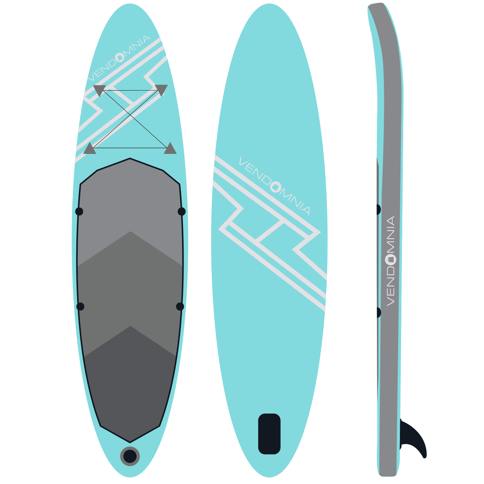 Board, SUP Weiss-Türkis Paddle VENDOMNIA