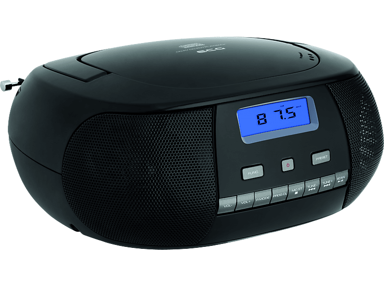 ECG CDR 500 Black CDRadio PLL FM Tuner 2 × 1 W AUX Portable
