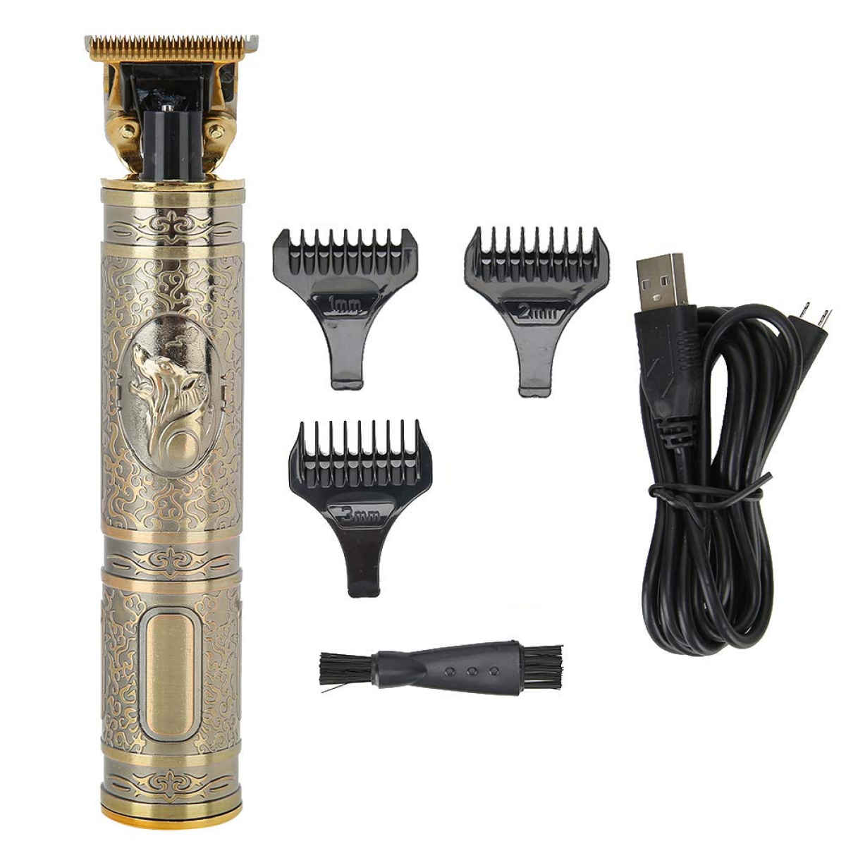 Waterproof Haarschneider Gold Haarschneidemaschine Limit INF mit 6-tlg Combs Gold Elektrische