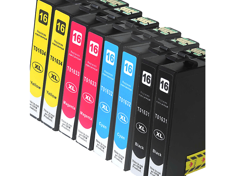 D&C 16XL, Füller, T1636, C13T16364010 Tintenpatrone Multipack 8-Farben (2x Schwarz, 2x Cyan, 2x Magenta, 2x Gelb) (16XL, T1636, C13T16364010) | Tonerkartuschen
