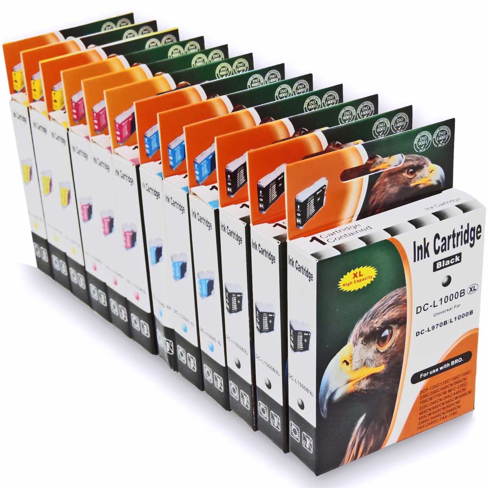 D&C LC-970 XXL, LC-1000 XXL Tinten Patronen LC-1000XL LC1000XL Druckerpatronen kompatibel Multipack 12-Farben (3x Schwarz, 3x Cyan, 3x Magenta, 3x Gelb) (LC-970 XXL, LC-1000 XXL)