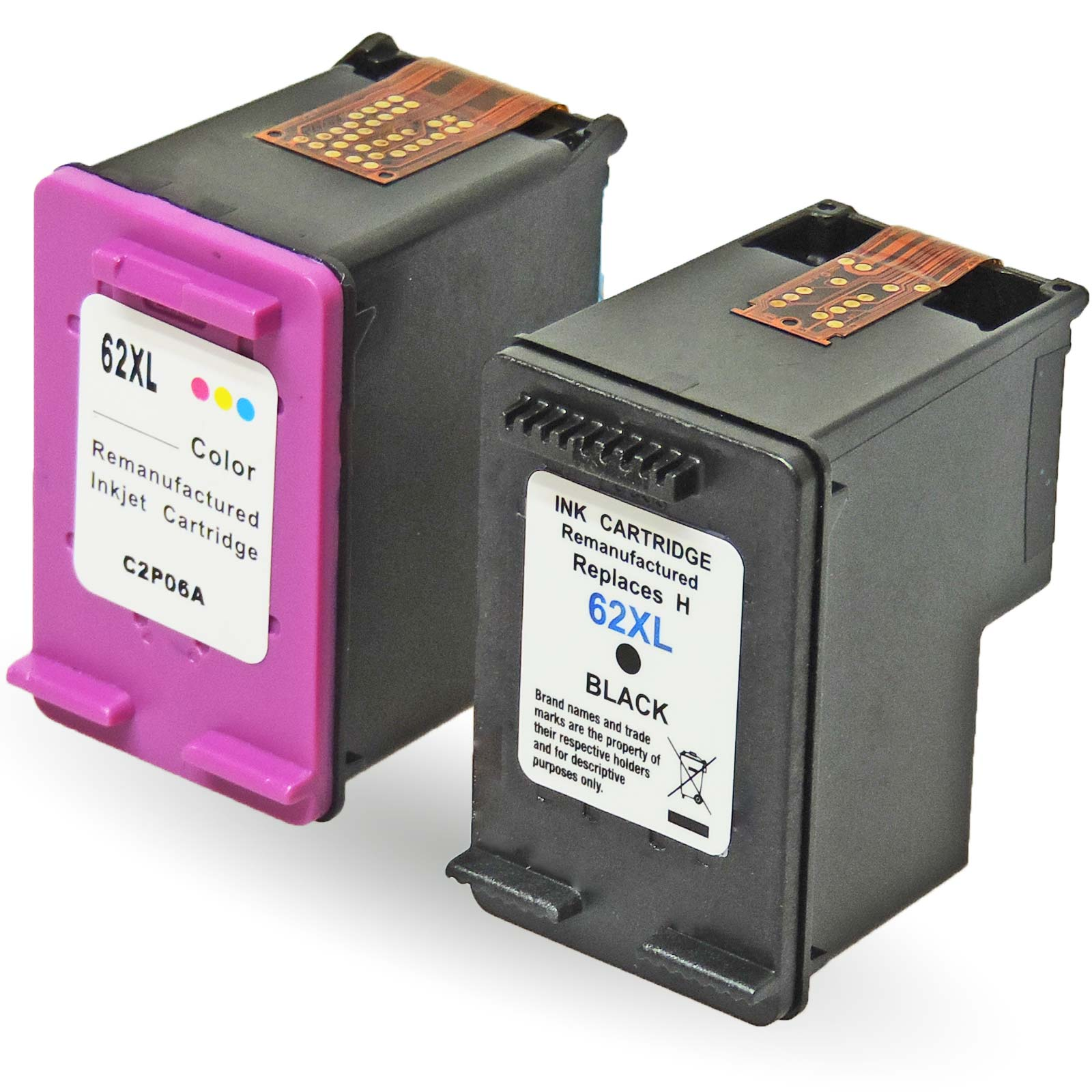 GIGAO C2P05AE, C2P07AE, 62XL Tinten Patronen C2P05AE 62XL C2P07AE Druckerpatronen HP kompatibel Multipack 4-Farben (Schwarz, Color (Cyan, Magenta, Gelb)) (C2P05AE, C2P07AE, 62XL)