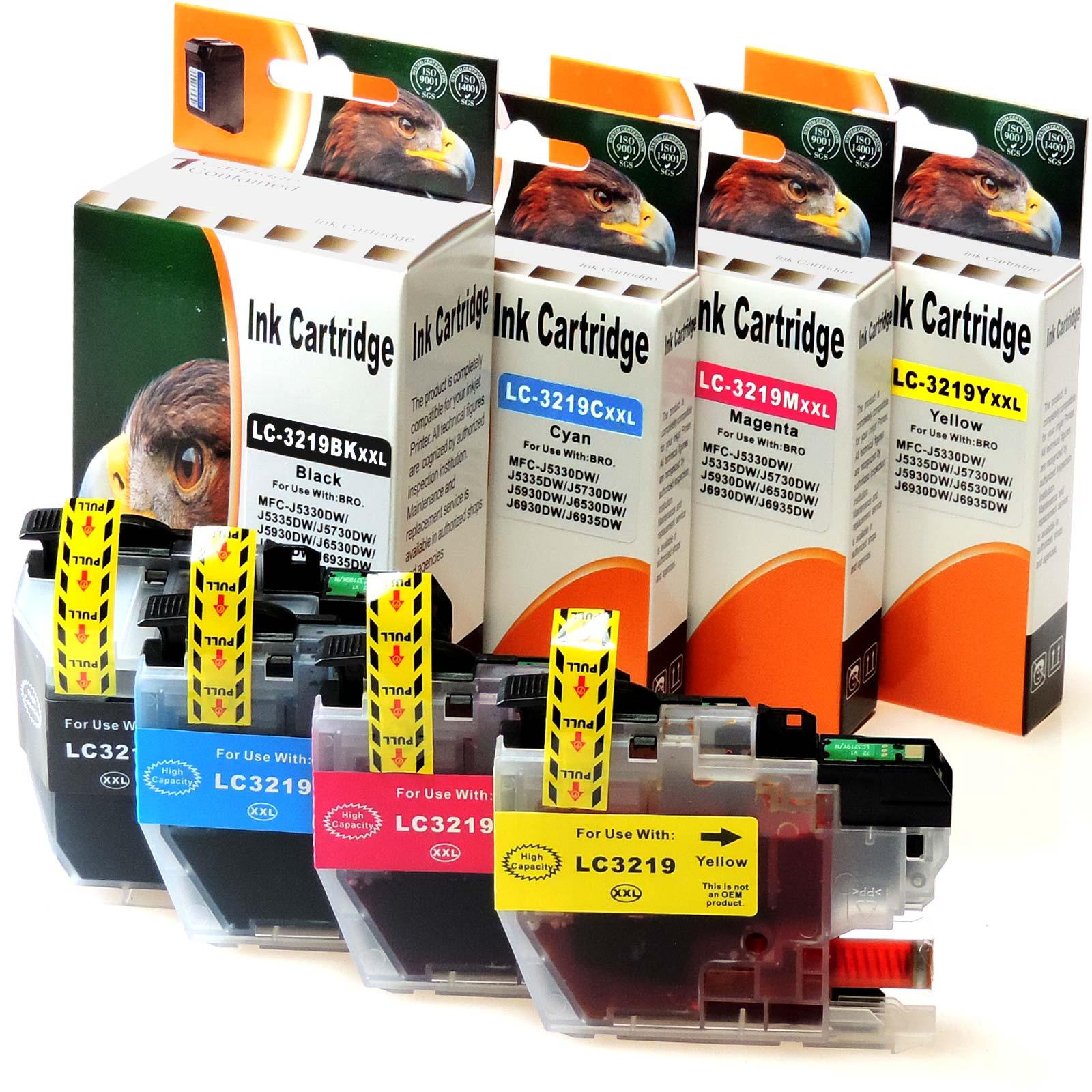 D&C LC-3219 XXL Tintenpatrone Multipack 4-Farben (Schwarz, Cyan, Magenta, Gelb) (LC-3219 XXL)