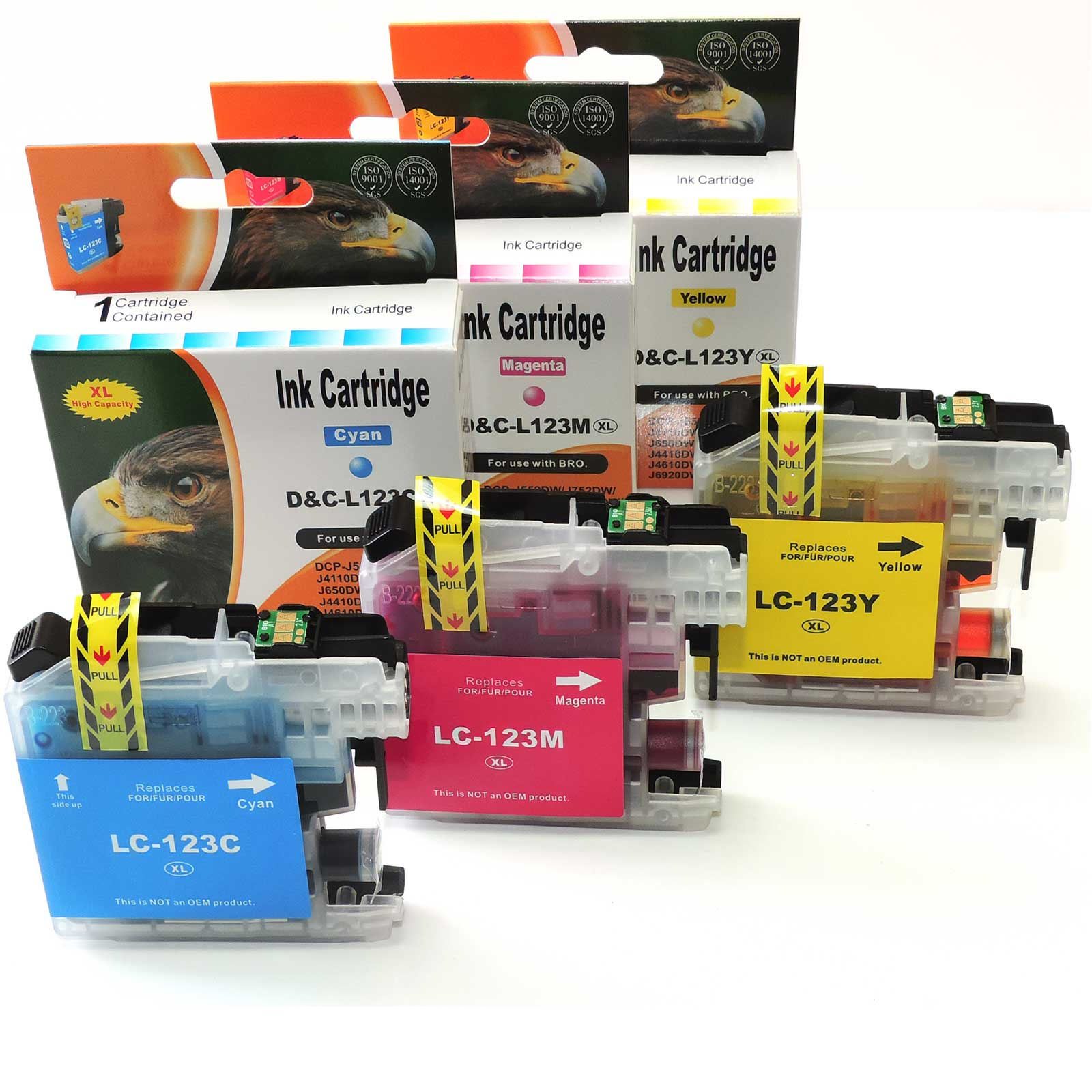 3-Farben Magenta, D&C Tintenpatrone Gelb) (Cyan, Multipack LC-123 XL) XL (LC-123