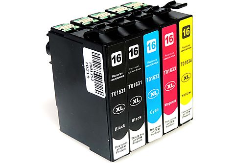 D&C 16XL, Füller, T1636, C13T16364010 Tintenpatrone Multipack 5-Farben (2x  Schwarz, 1x Cyan, 1x Magenta, 1x Gelb) (16XL, T1636, C13T16364010) |  MediaMarkt