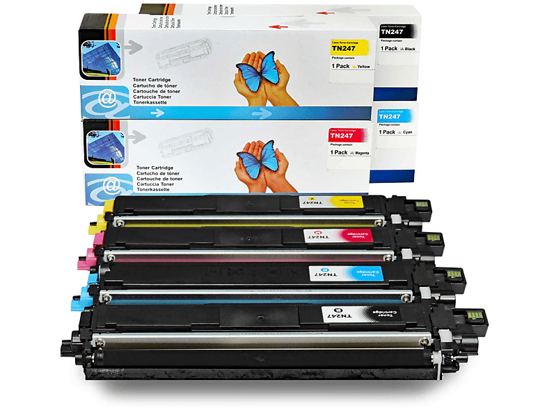 D&C HL-L3200 Series Tonerkartusche Multipack 4-Farben (Schwarz, Cyan, Magenta, Gelb) (TN-243, TN-247)