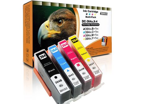 N9J73AE | D&C Gelb) Magenta, Multipack 4-Farben (HP364) Patronen HP Set ( Cyan, HP364 Schwarz, SATURN 364XL, 4er ersetzt