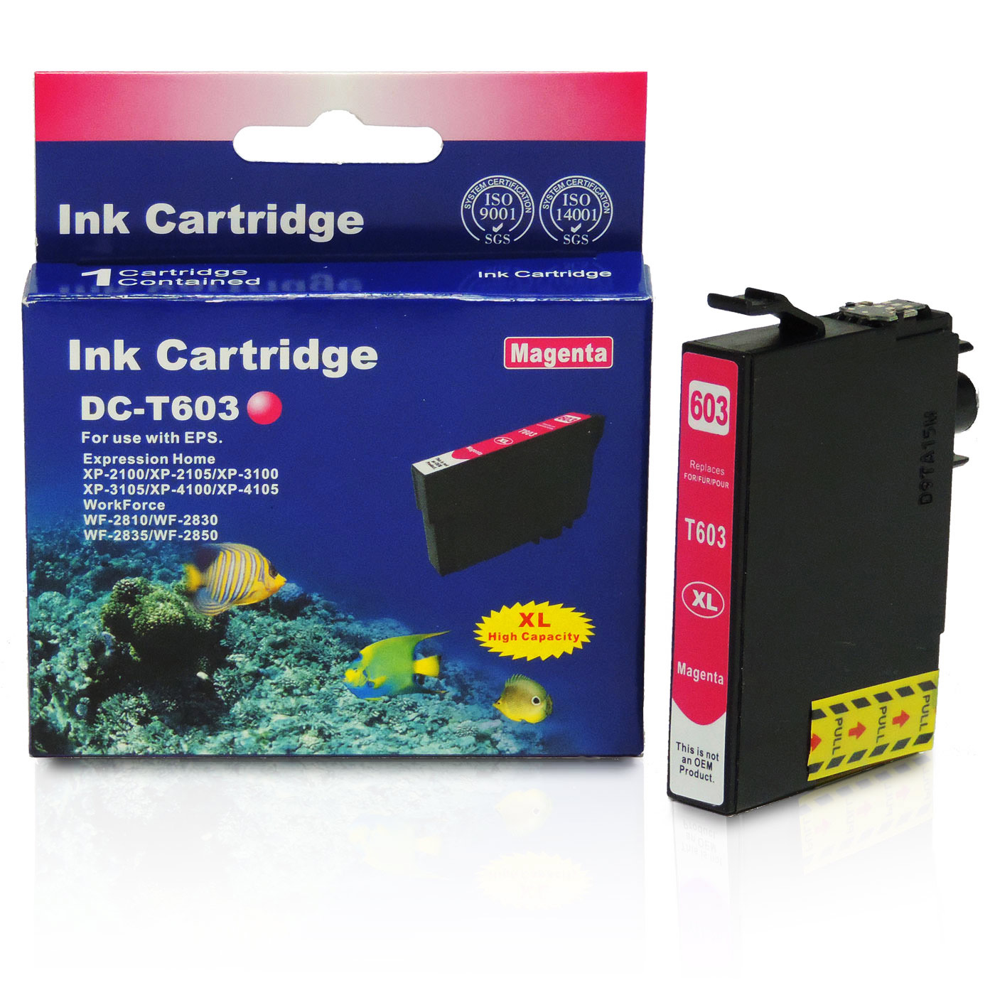 D&C Seestern, T03A6, 603XL, C13T03A64010 Tintenpatrone Multipack 5-Farben (2x Schwarz, 1x Cyan, 1x Magenta, 1x Gelb) (603 Seestern Multipack C13T03A64510 603XL C13T03U64510)