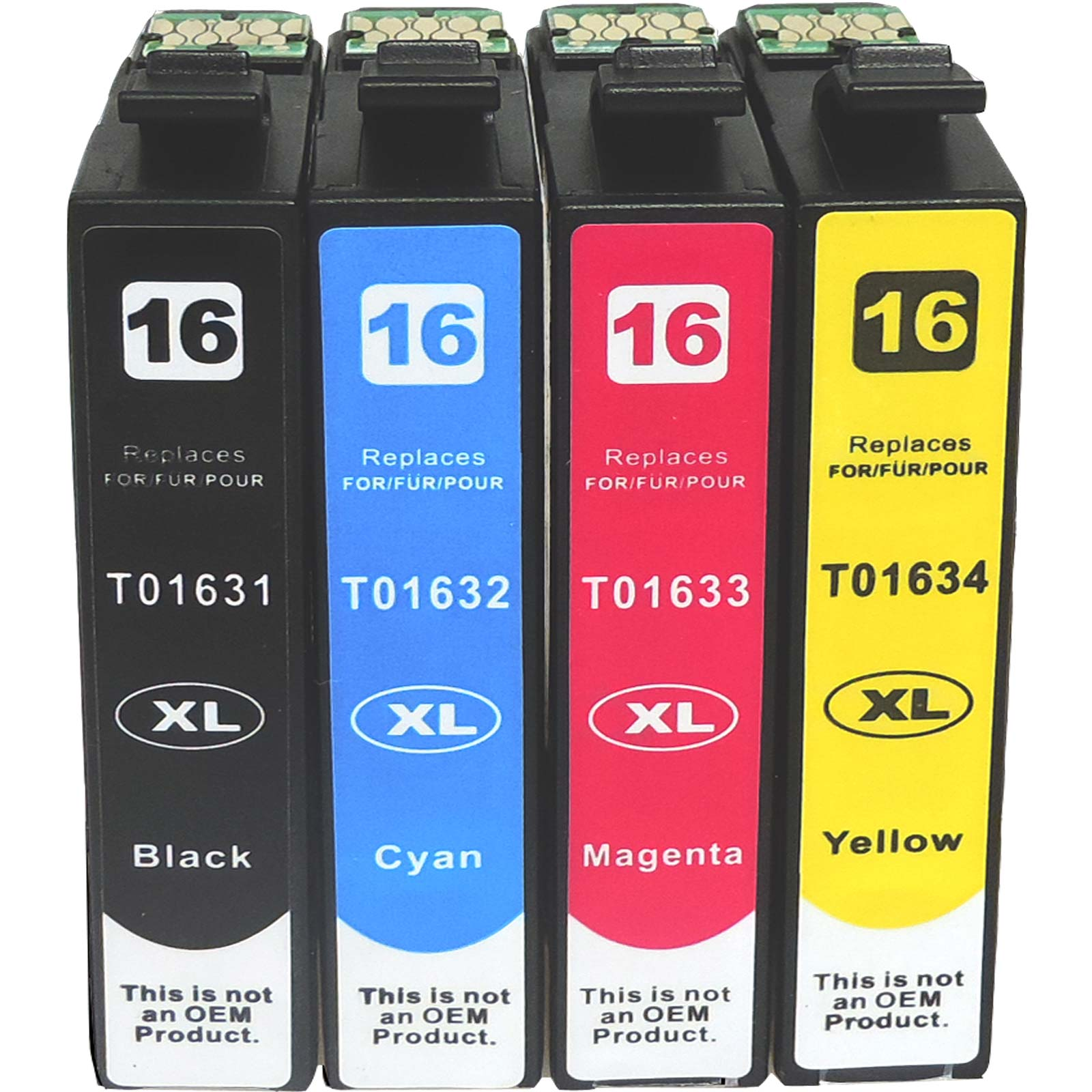 D&C 16XL, Füller, Gelb) Cyan, 4-Farben Tintenpatrone Multipack Magenta, C13T16364010) C13T16364010 T1636, (16XL, T1636, (Schwarz