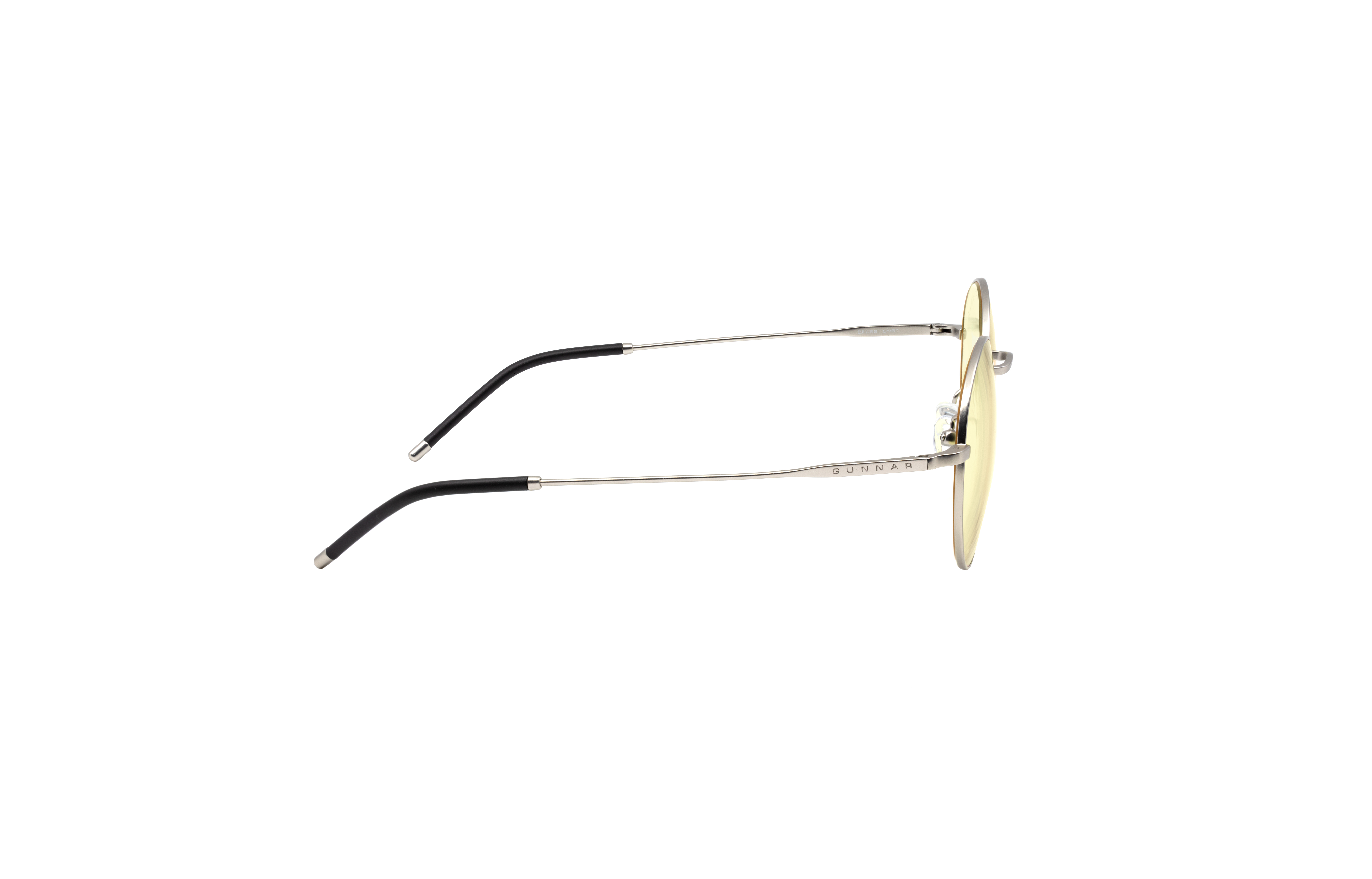 GUNNAR Ellipse, Silver Rahmen, Amber Blaulichtfilter, Tönung, UV-Schutz, Premium, Gaming Brille