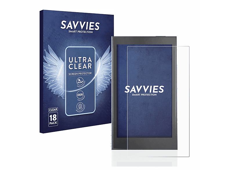 SAVVIES 18x klare Schutzfolie(für Keystone Essentials crypto wallet) | Schutzfolien & Schutzgläser
