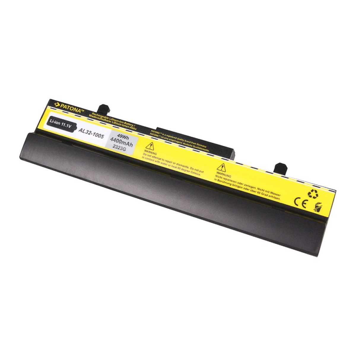 PATONA f. Asus Eee Volt, 1101HA-MU1X-BK 4400mAh 1101HGO PC 1101HA-MU1X 1 Ersatzakku, Li-Ion Stück 1101HA 11.1