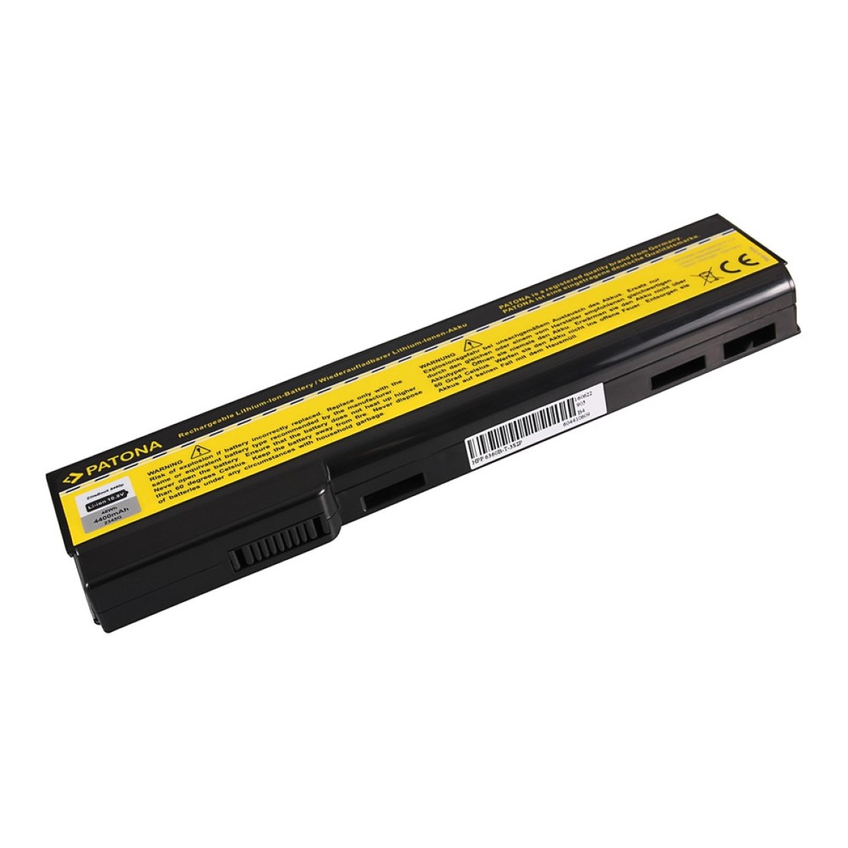 PATONA f. 6465b 8460p Stück Li-Ion 6560b 10.8 Ersatzakku, Volt, 8470p 6360b HP 8460w 6565b 8560p 1 4400mAh 6460b