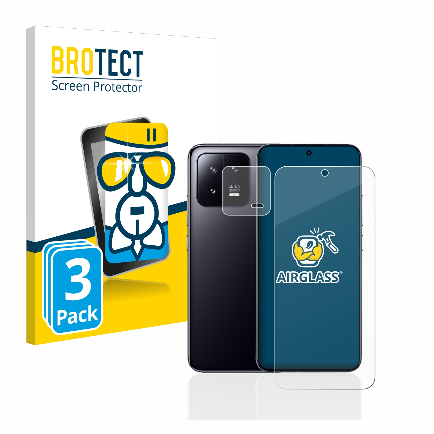 3x klare 13) Schutzfolie(für Xiaomi Airglass BROTECT