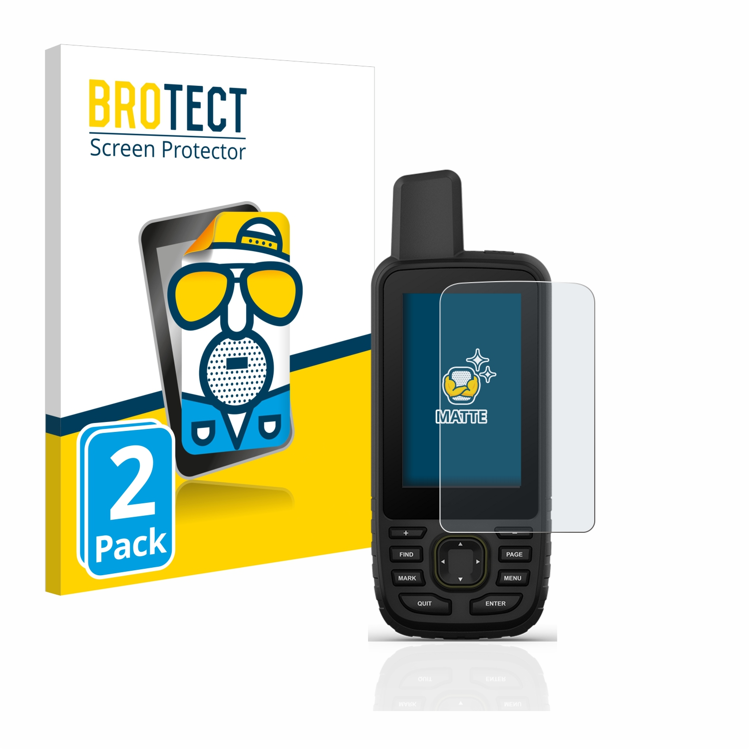 BROTECT 2x matte GPSMAP Garmin Schutzfolie(für 67)