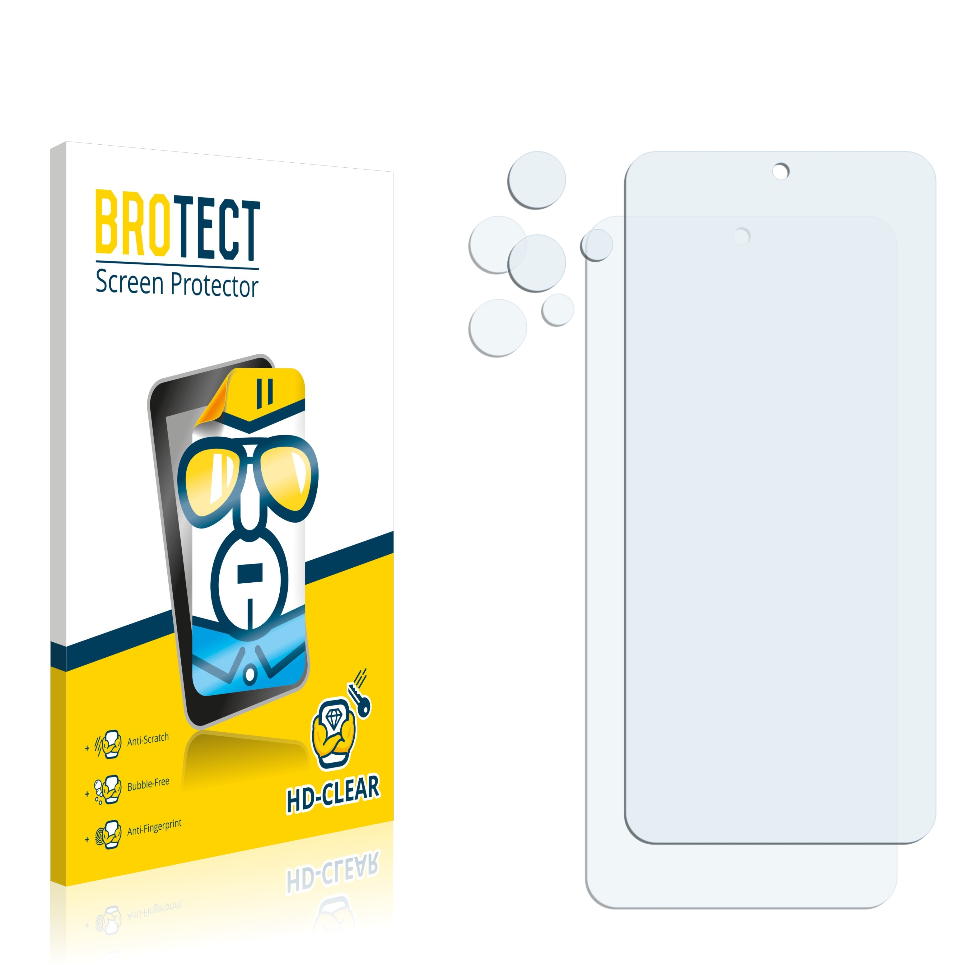 Note 12 BROTECT 4G) Redmi 2x klare Schutzfolie(für Xiaomi