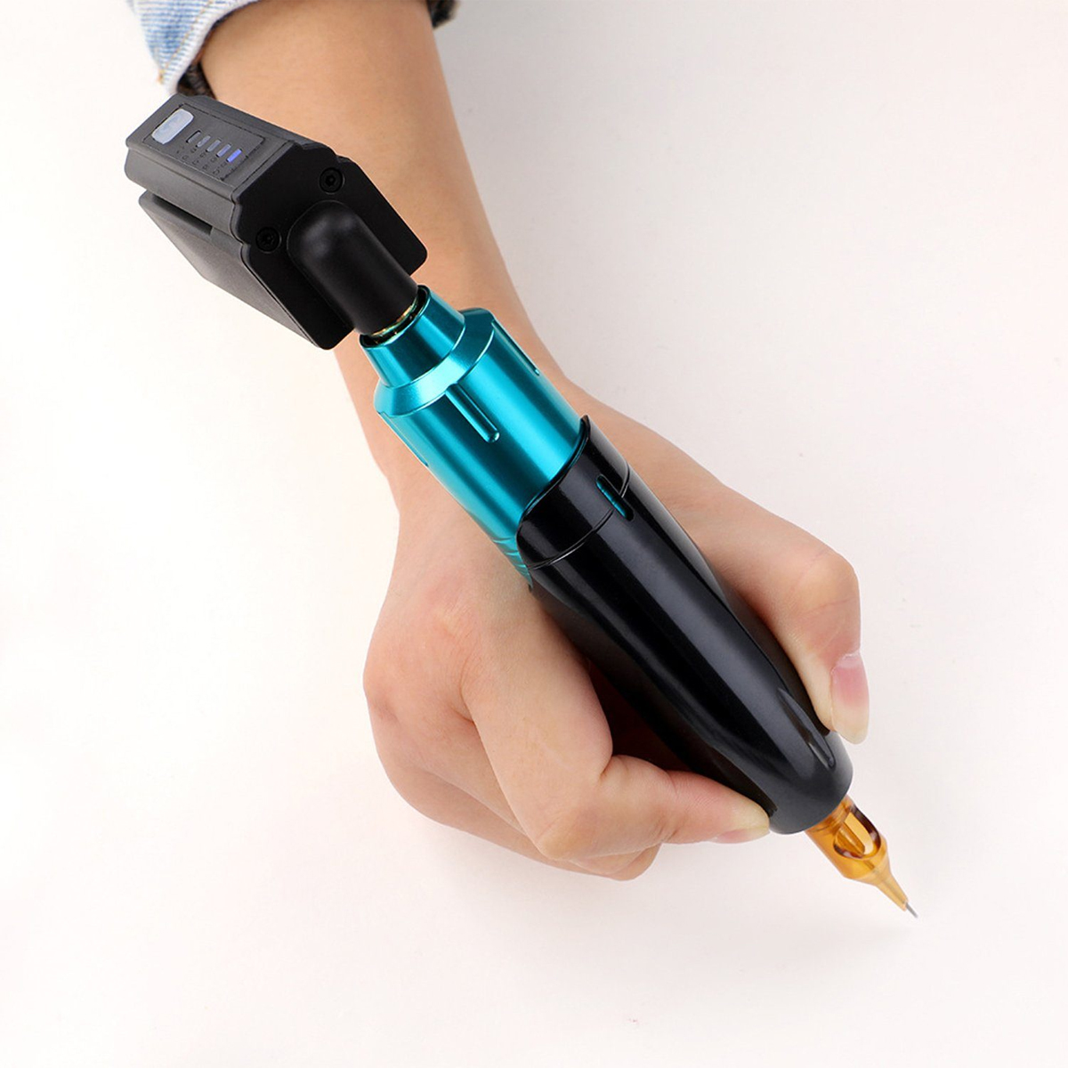 SCHEIFFY Tattoo-Werkzeuge, Professionelle Tätowiermaschine, Tattoo Set Pen Streamer Tätowiermaschine Blau