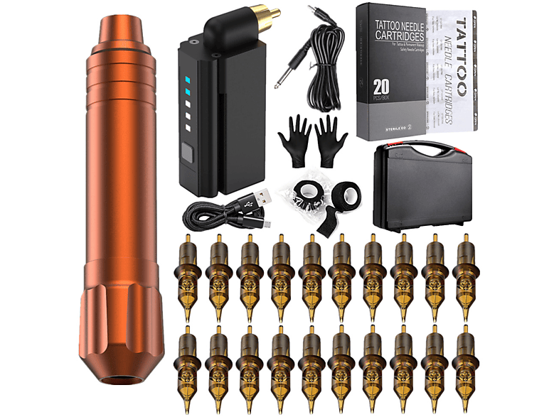 SCHEIFFY TattooKit, Professionelle, Komplettes Tattoo Kit, 3DTattoo