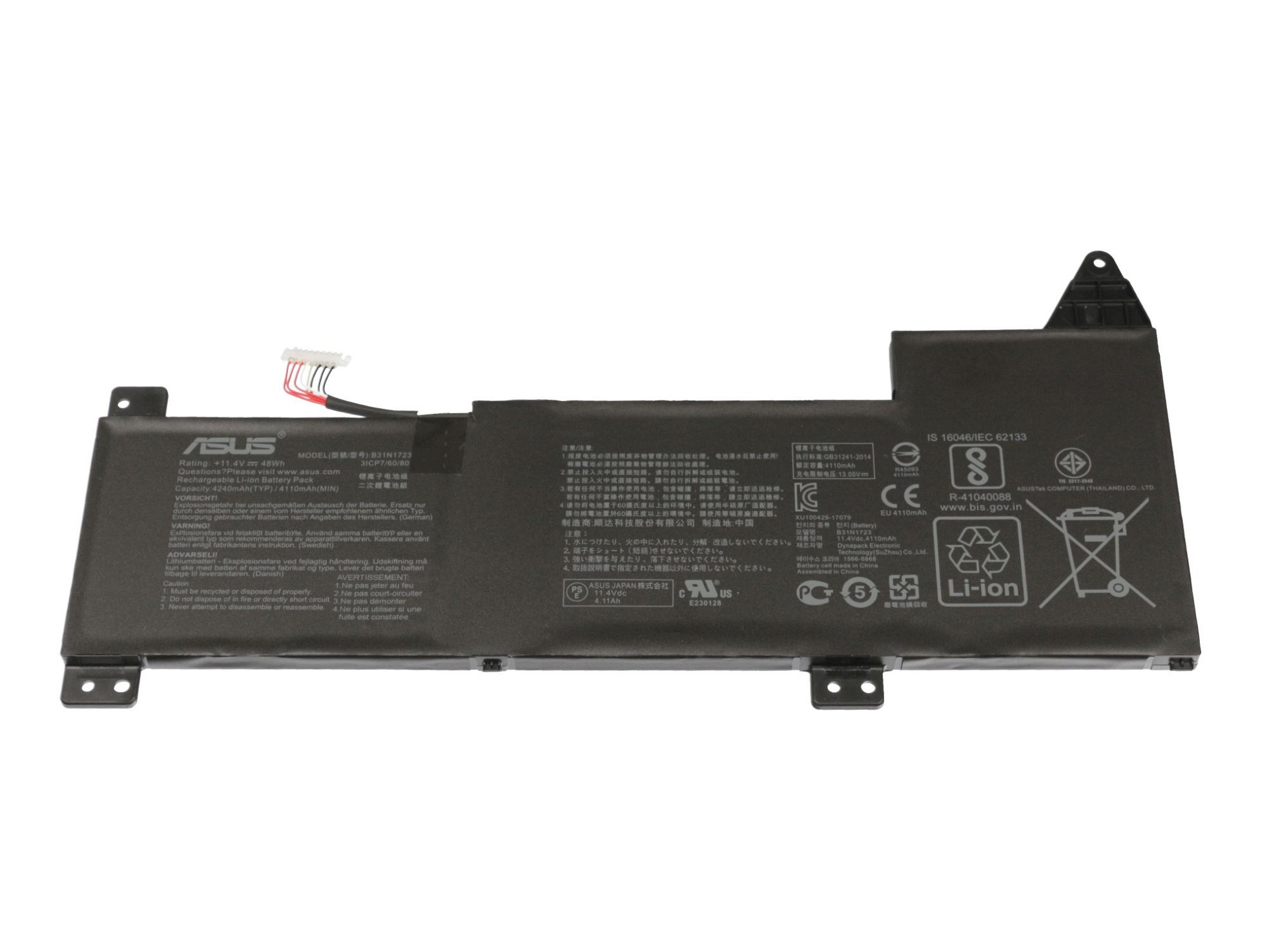 ASUS B31N1723 11.4 Li-Polymer mAh Akku, Volt, Original 4240